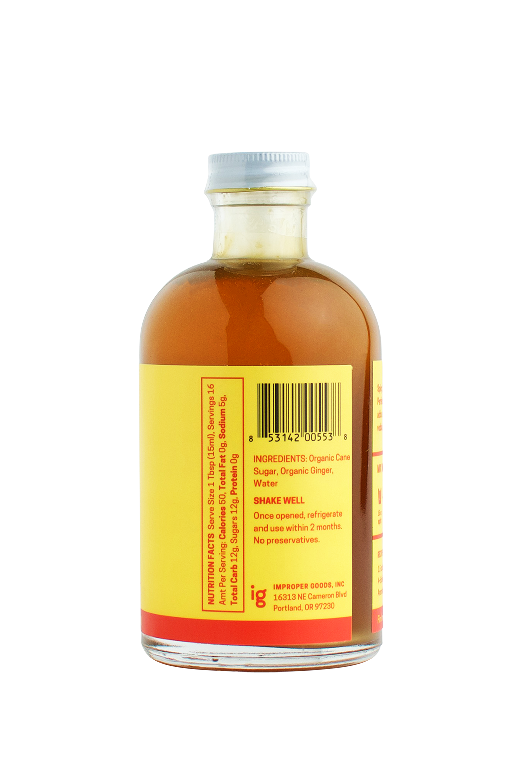 RAFT Ginger Syrup - Improper Goods, LLC